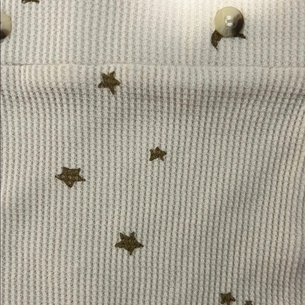 Kate Quinn Organics Cream Gold Star and Moon Patterned Kids Shorts Bloomers 3-6M